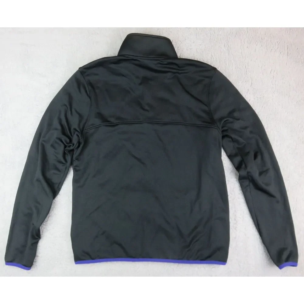 Mens Rhone 1/2 Zip Sweater Size M Black‎ Purple Pullover Polyester Stretch Gym